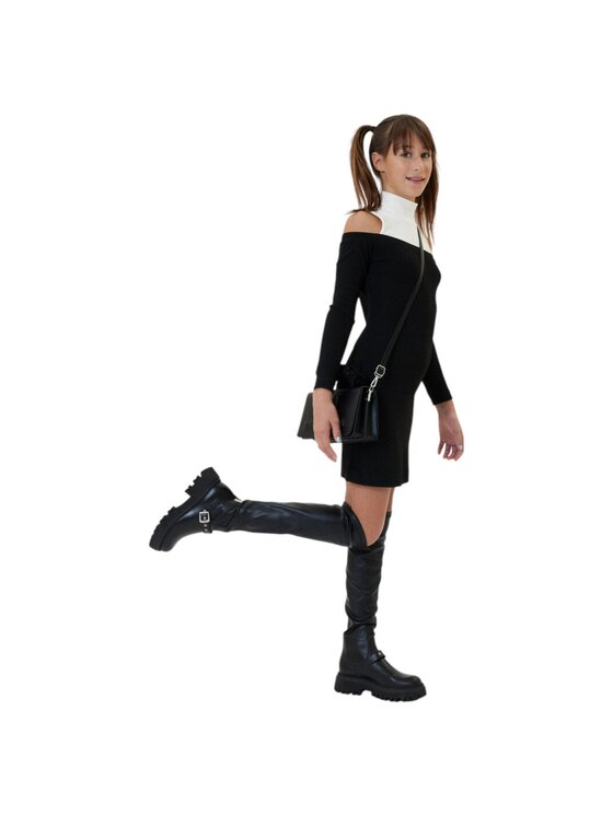 Monnalisa Monnalisa Vestito q-bab-67793 Nero Regular Fit