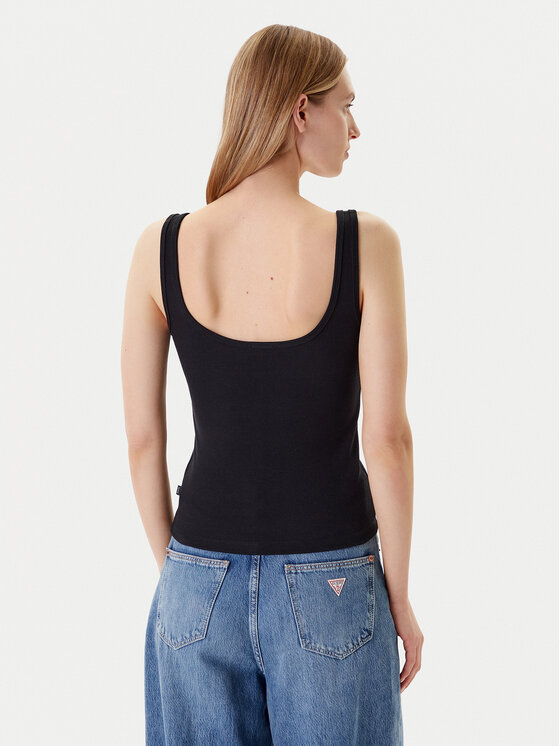 Guess Jeans Guess Jeans Top W5YP35 KA0H1 Schwarz Regular Fit