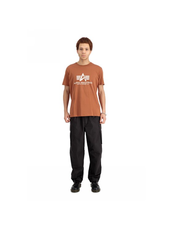 Alpha Industries Alpha Industries T-Shirt AI.100501-709-XXL Brązowy Basic Fit