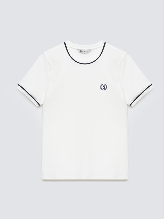 BIG STAR BIG STAR T-Shirt LEMOURE Kremowy Basic Fit