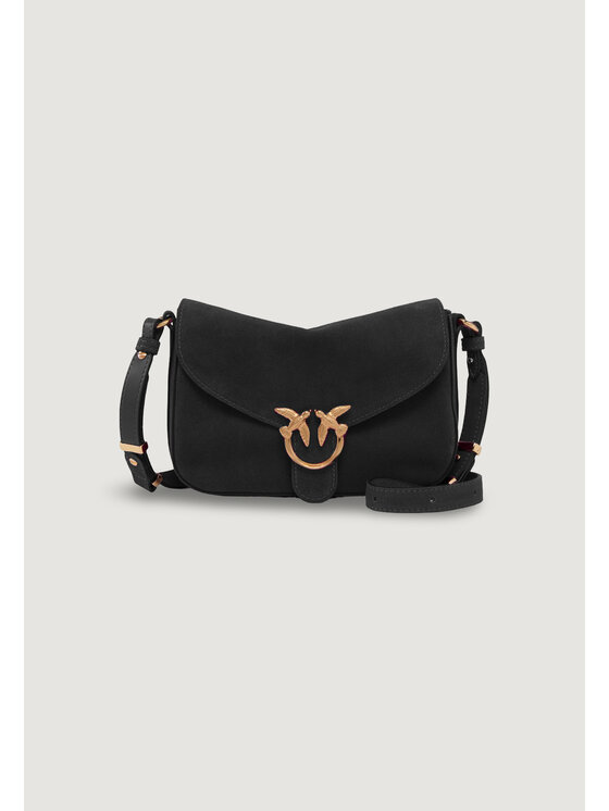 PINKO PINKO Borsetta LOVE SATCHEL MINI SUEDE Nero