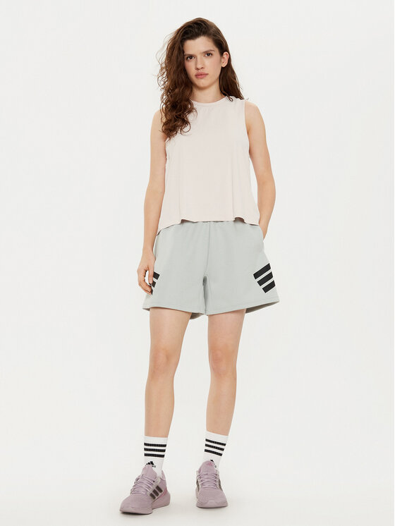 adidas adidas Szorty sportowe Future Icons 3-Stripes JC5446 Szary Loose Fit