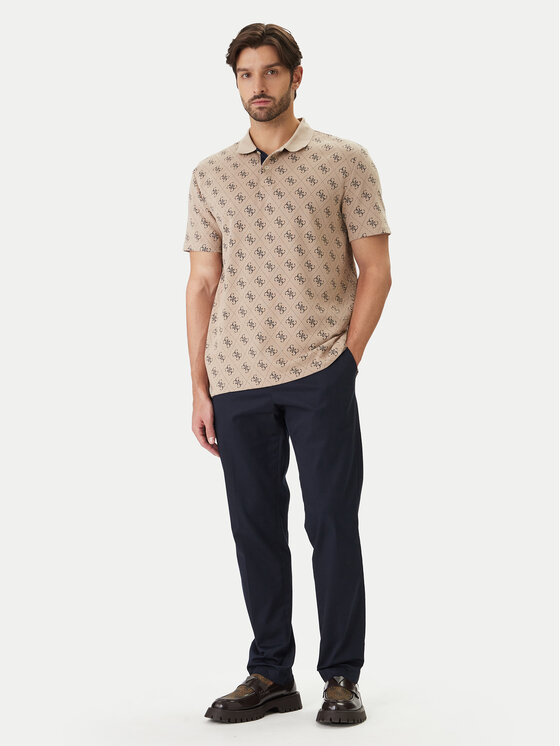 Guess Guess Polokošeľa M6GP04 K3073 Béžová Regular Fit