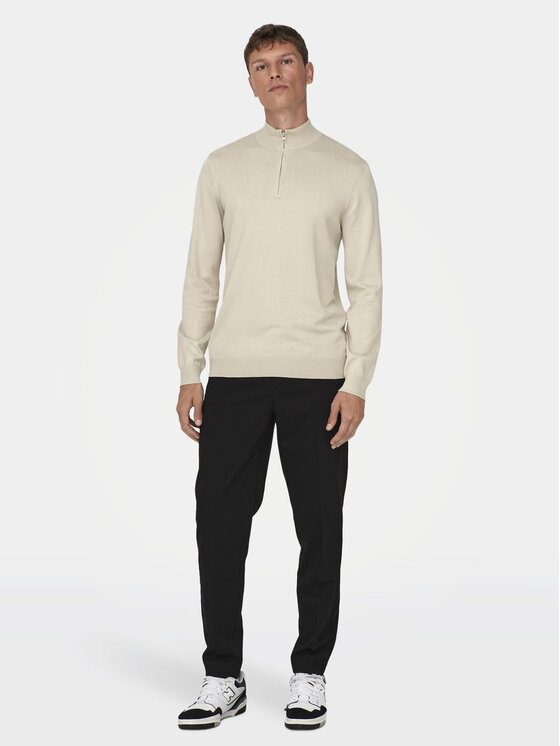 Only & Sons Only & Sons Sweter Wyler 22021264 Beżowy Regular Fit