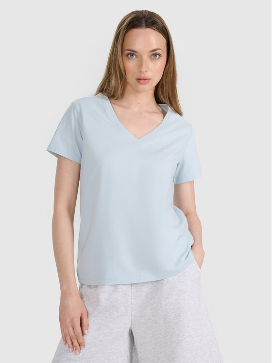 4F 4F T-Shirt MIDSHOP TEXTILE Niebieski jasny Oversize