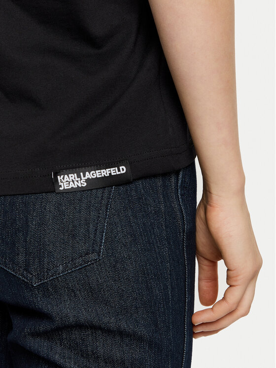 Karl Lagerfeld Jeans Karl Lagerfeld Jeans T-Shirt A1W17031 Černá Regular Fit