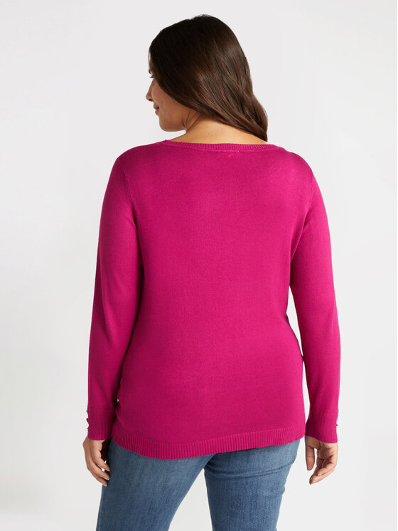 Fiorella Rubino Fiorella Rubino Sweter M409L007770N019 Różowy Regular Fit