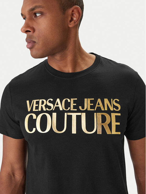 Versace Jeans Couture Versace Jeans Couture T-Shirt 80GAHT00 CJ00T Černá Regular Fit