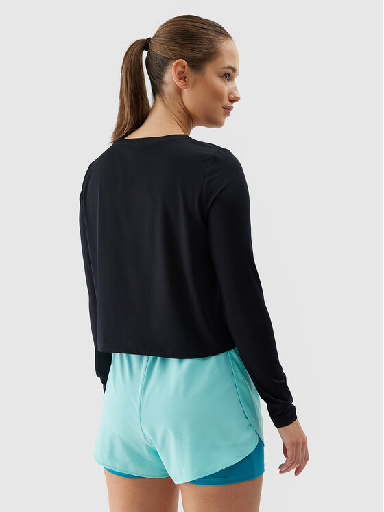 4F 4F Koszulka techniczna 4FWSS24TFLOF218 Czarny Regular Fit