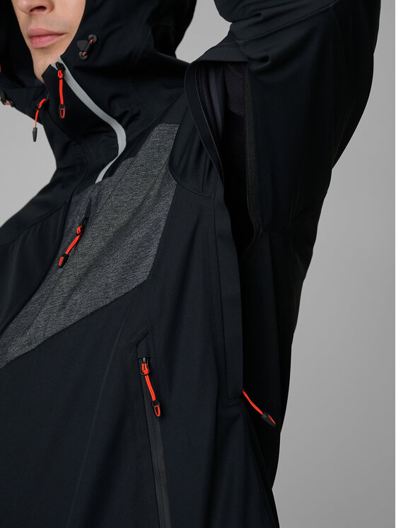 4F 4F Kurtka wielofunkcyjna TREKKING Czarny Regular Fit