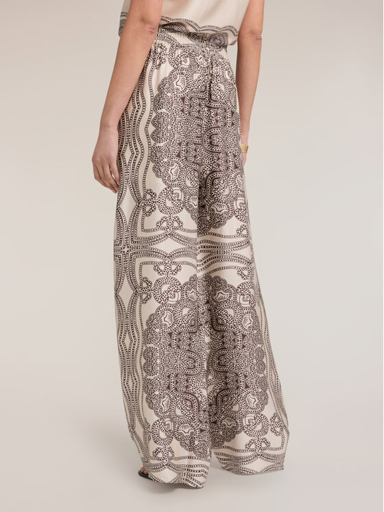 Motivi Motivi Pantaloni di tessuto P001W100851N0R2 Crema Over Fit