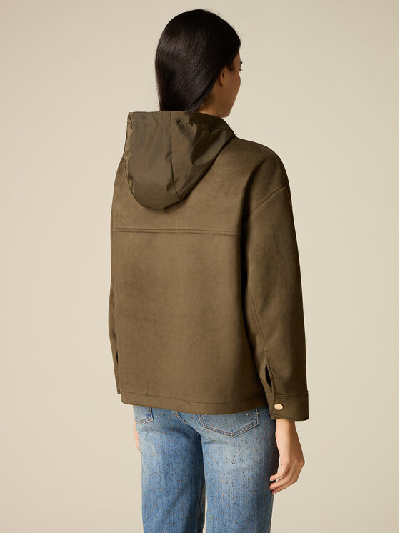 Oltre Oltre Giacca in similpelle R300J000316N035 Verde Over Fit