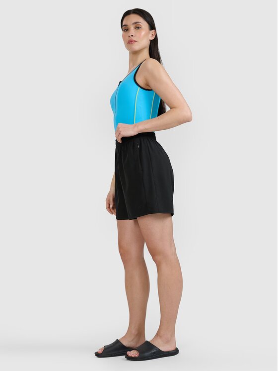 4F 4F Plážové šortky 4FWSS25UBDSF149-20S Čierna Regular Fit