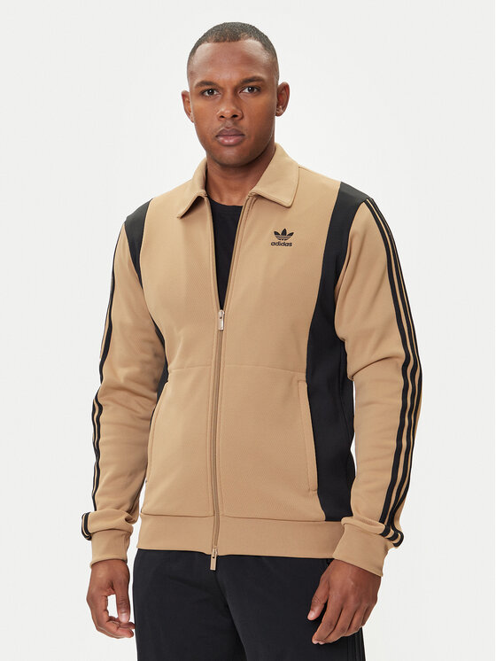 adidas adidas Bluză adicolor Panel JY1427 Bej Regular Fit