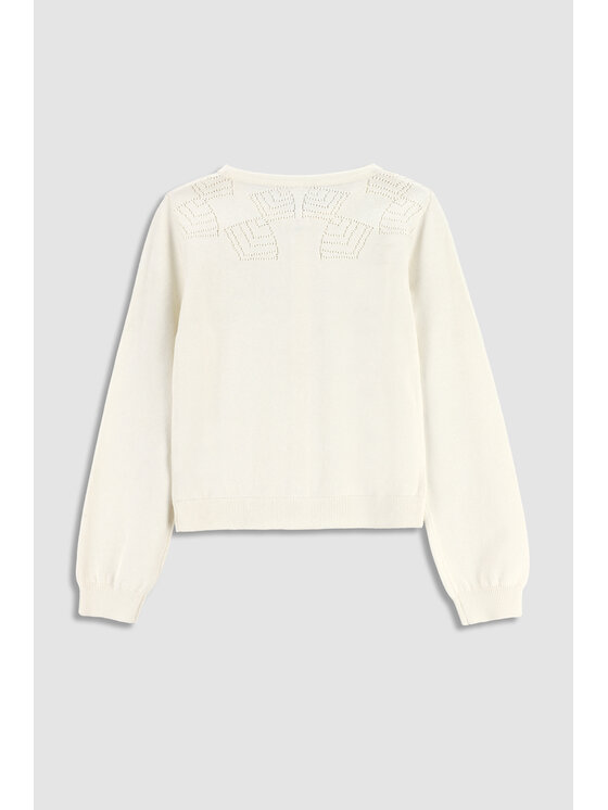 Coccodrillo Coccodrillo Sweter WC3172201EJG-001 Biały Regular Fit