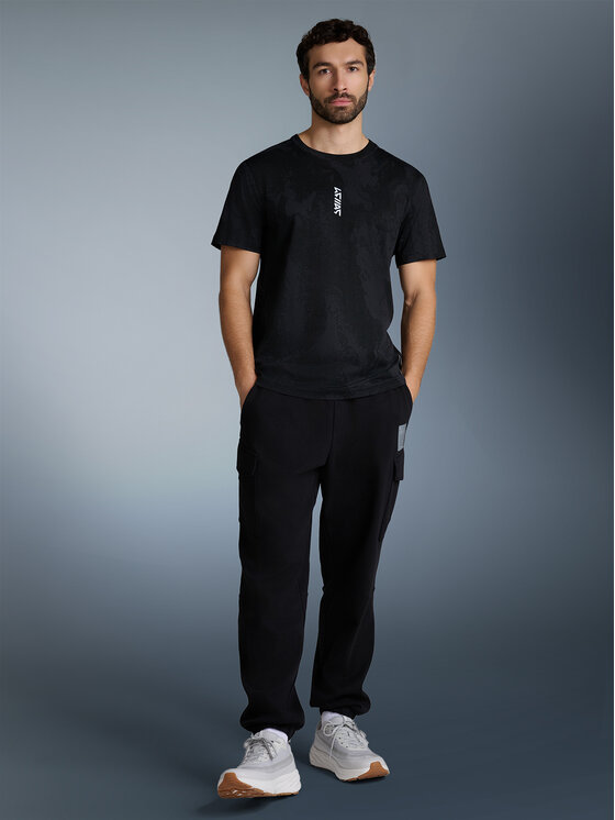4F 4F T-Shirt BRIGHT TRACK Czarny Regular Fit