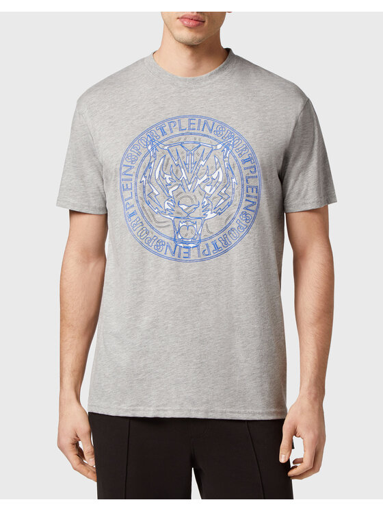 Plein Sport Plein Sport T-Shirt 1293 Szary Regular Fit