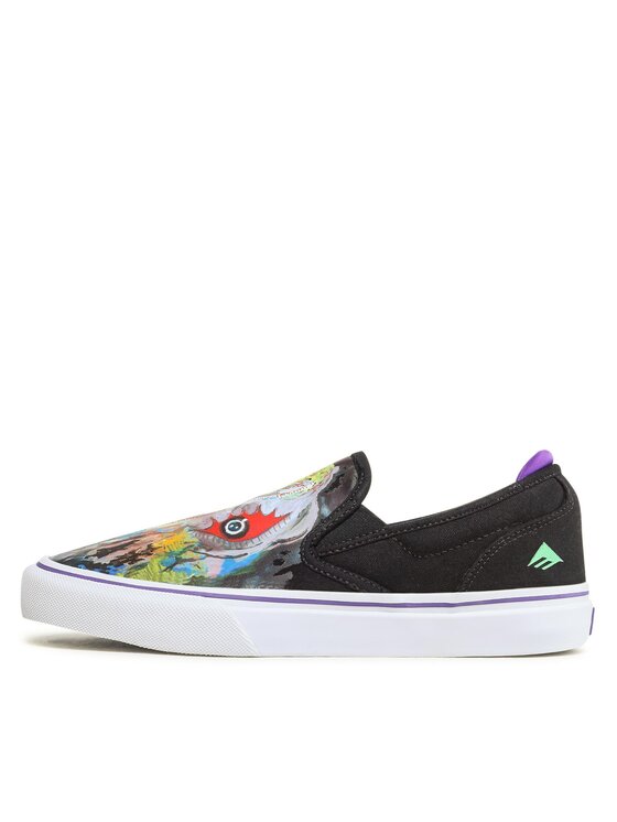 Emerica Emerica Tenisówki Wino G6 Slip-On X Dinosaur Jr. 6107000253 Czarny