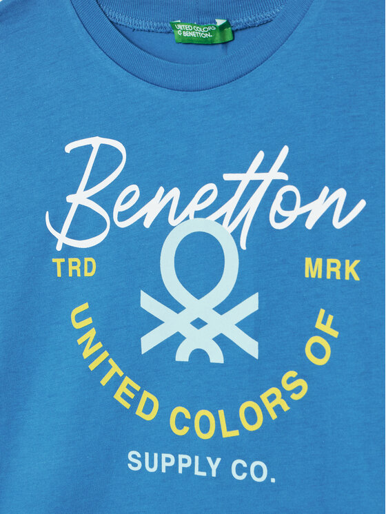 United Colors Of Benetton United Colors Of Benetton T-shirt 3I1XC10OO Plava Regular Fit