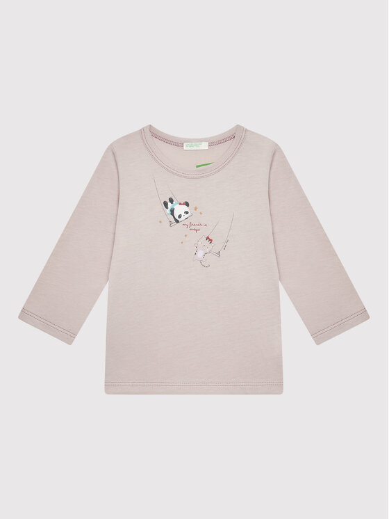 United Colors Of Benetton United Colors Of Benetton Bluza 3ATNA1018 Bež Regular Fit