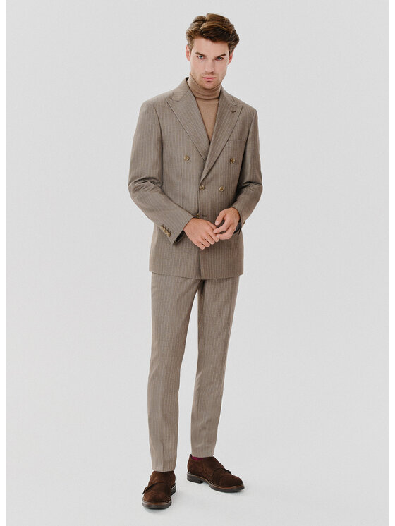 Pako Lorente Pako Lorente Marynarka P24WF-3G-004 Beżowy Slim Fit