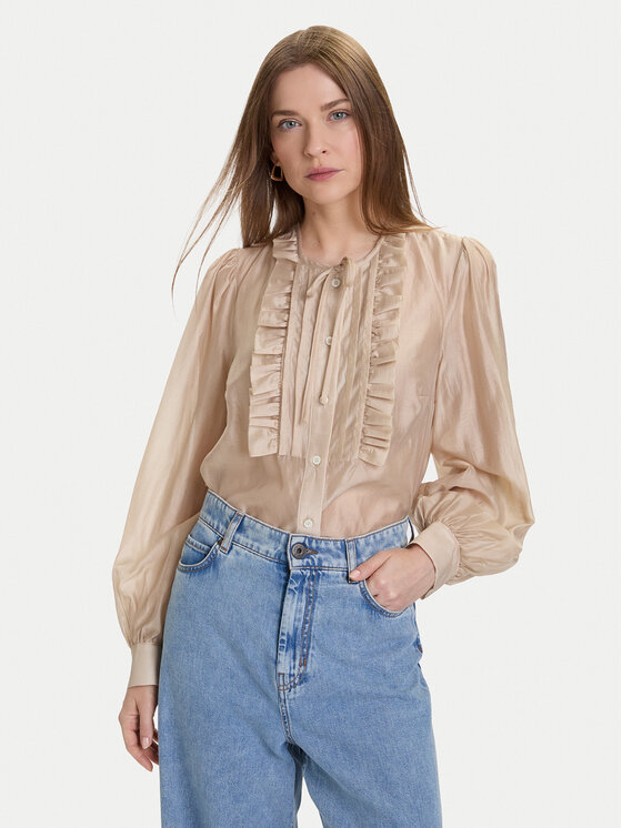 ViCOLO ViCOLO Blúz TF0256 Bézs Regular Fit