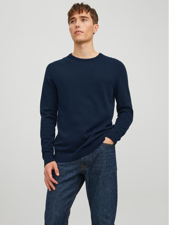 Jack&Jones Pulover 12137190 Mornarsko Modra Regular Fit