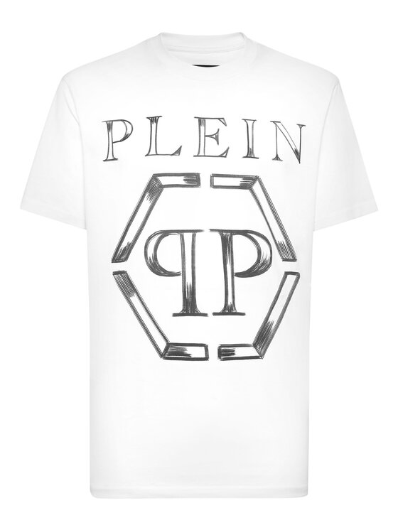 PHILIPP PLEIN PHILIPP PLEIN T-Shirt 24647 Biały Regular Fit