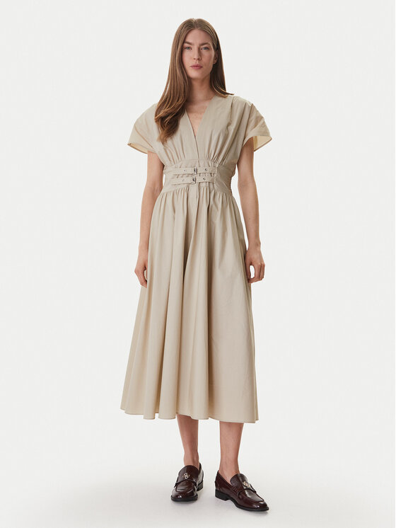 DKNY DKNY Každodenné šaty DJ6D9194 Béžová Regular Fit