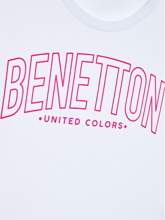 United Colors Of Benetton United Colors Of Benetton T-shirt 3096C10C8 Bianco Regular Fit