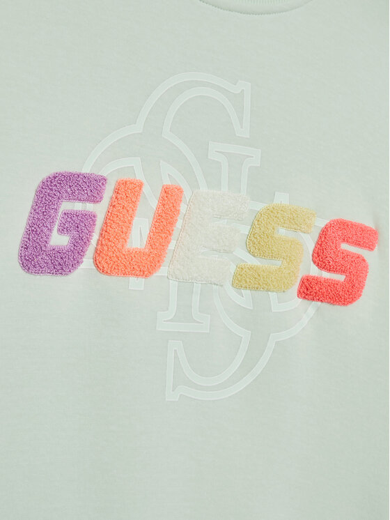 Guess Guess Μπλούζα J3GQ08 FL04P Πράσινο Regular Fit