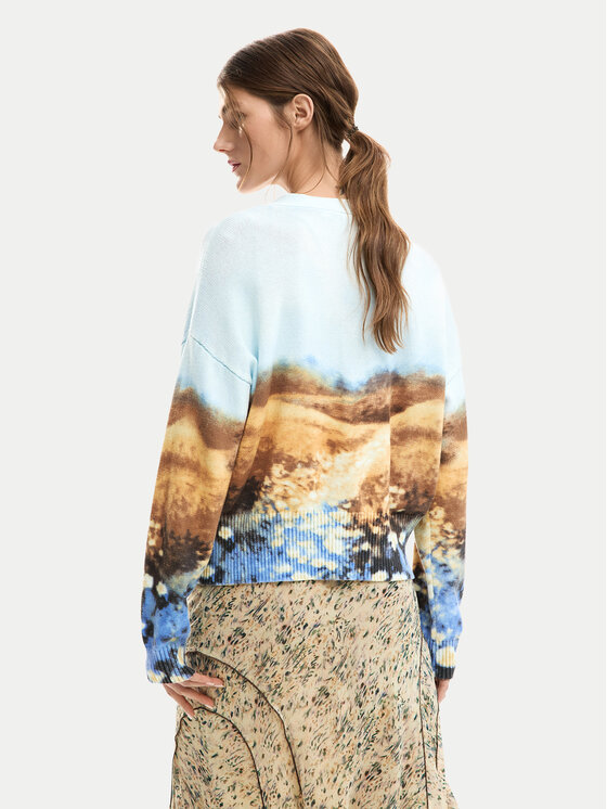 Desigual Desigual Кардиган Sun 26SWJF18 Світло-синій Regular Fit