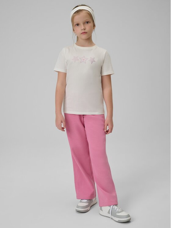 4F 4F T-Shirt 4FJRSS26TTSHF3455-11S Biały Regular Fit