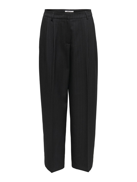 ONLY ONLY Auduma bikses Reina 15349616 Melns Straight Fit