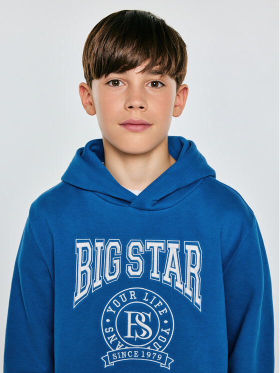 BIG STAR BIG STAR Bluza LAMEN Niebieski Basic Fit