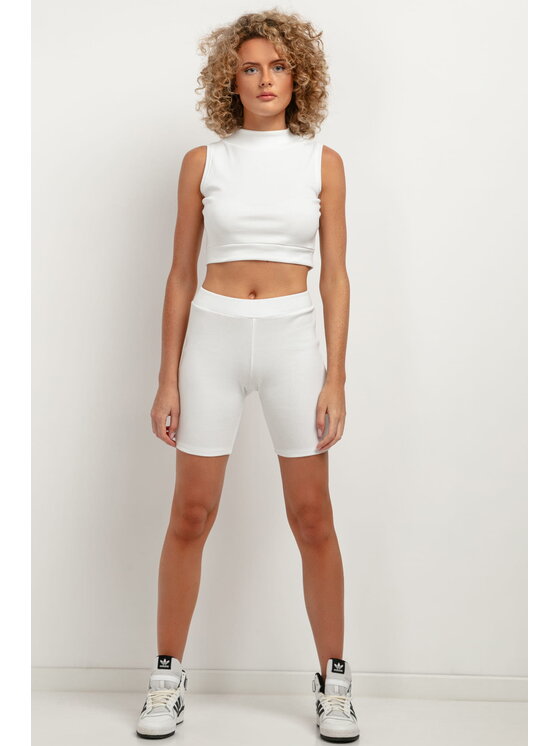 Tessita Tessita Szorty sportowe T392 Biały Straight Fit