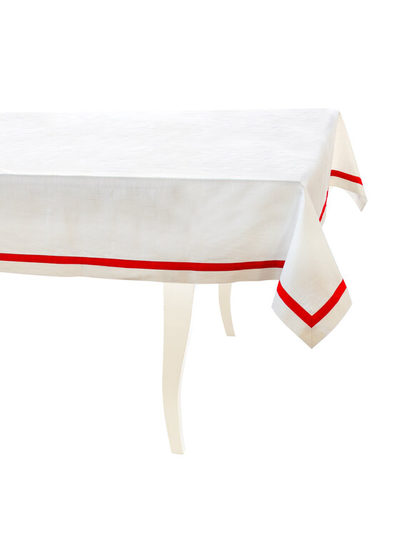 Roseberry Home Roseberry Home Obrus Red Stripes Czerwony