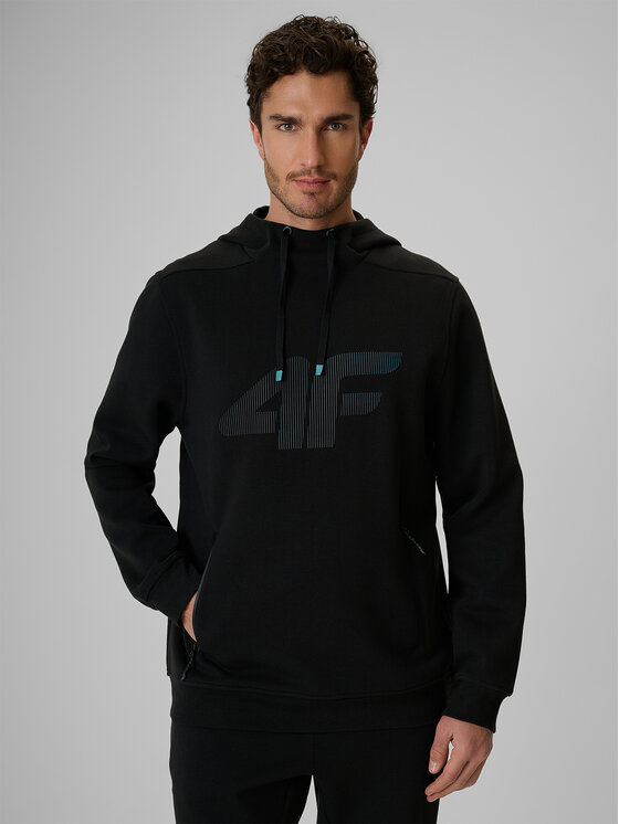 4F 4F Bluza COMMERCIAL Czarny Regular Fit