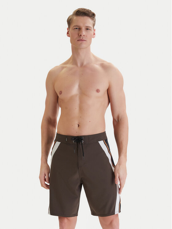 Quiksilver Quiksilver Szorty kąpielowe Mercury Panel 20" EQYBS04896 Brązowy Regular Fit