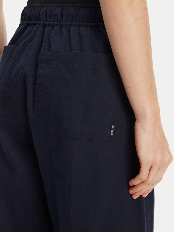 Mustang Mustang Stoffhose Tuscaloosa 1016583 Dunkelblau Wide Fit