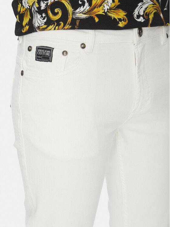 Versace Jeans Couture Versace Jeans Couture Džinsai 78GAB5D0 Balta Slim Fit