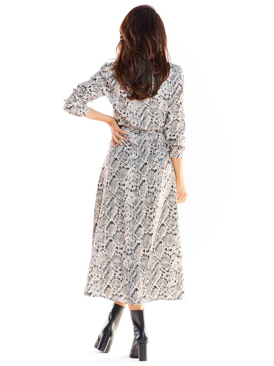 Awama Awama Vestito chemisier A324 Grigio Basic Fit