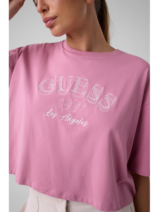 Guess Guess T-Shirt 184911 Růžová Classic Fit