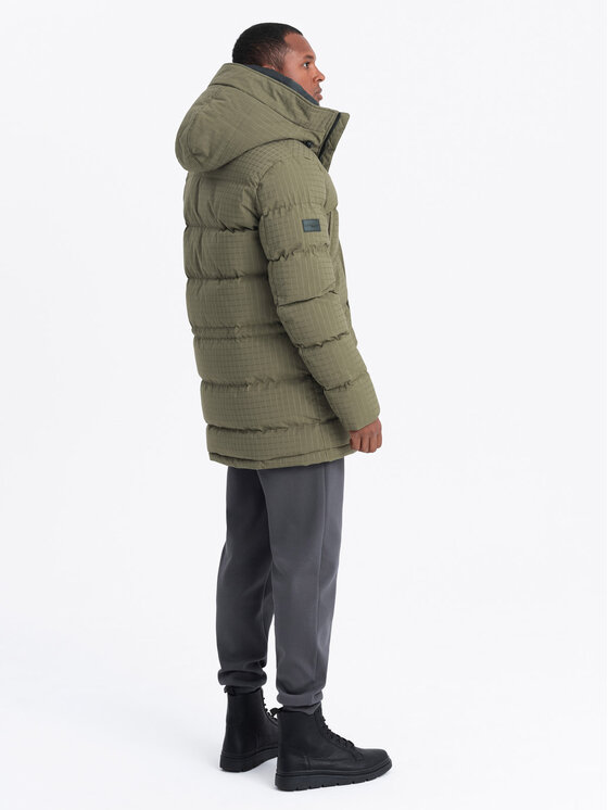 Ombre Ombre Parka OM-JALJ-0201 Khaki Regular Fit
