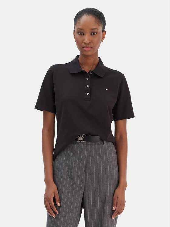 Tommy Hilfiger Tommy Hilfiger Polo 1985 WW0WW43224 Czarny Regular Fit