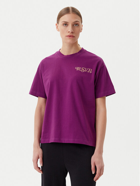 Fila Fila T-Shirt Leffinge FAW1029 Fialová Loose Fit