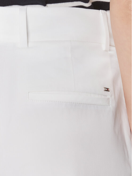 Tommy Hilfiger Tommy Hilfiger Chino hlače WW0WW40504 Bela Straight Fit