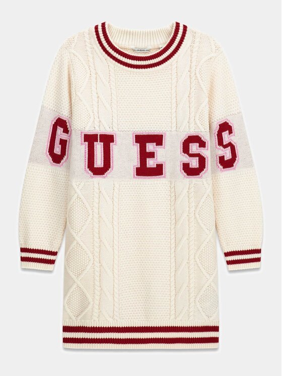Guess Kids Guess Kids Každodenní šaty 180746 Béžová Classic Fit