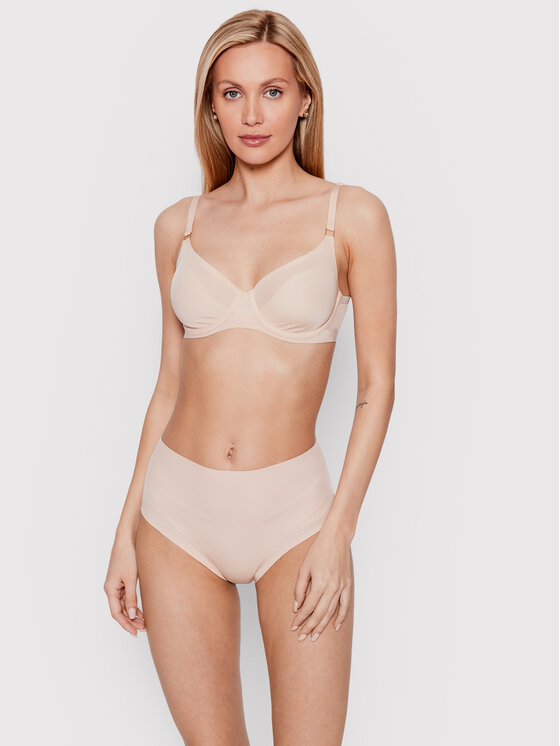 Chantelle Chantelle Klasične spodnje hlačke z visokim pasom Pure Light C10M80 Bež