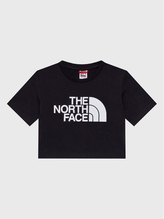 The North Face T-krekls Crop Easy NF0A83EU Melns Regular Fit